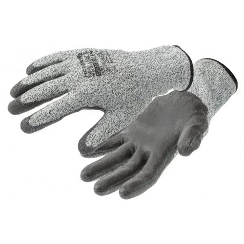 Захисні рукавиці Hoegert FUHSE HT5K763-11 протипорізні з поліуретановим покриттям світло-сірі, 11 (HT5K763-11)