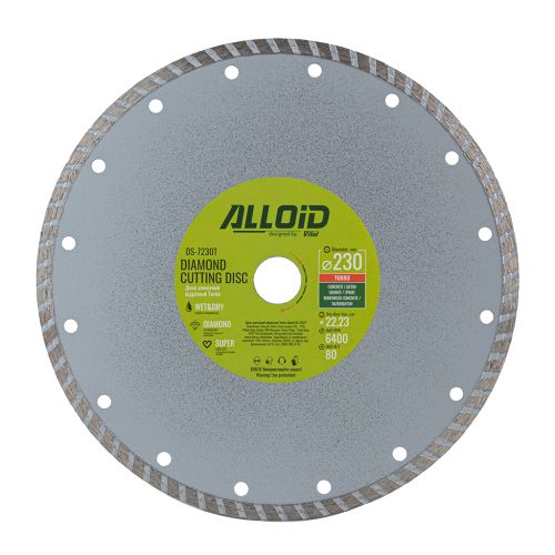 Круг отрезной Alloid алмазний, Turbo, 230мм (DS-7230T)