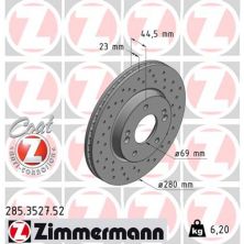 Тормозной диск ZIMMERMANN 285.3527.52