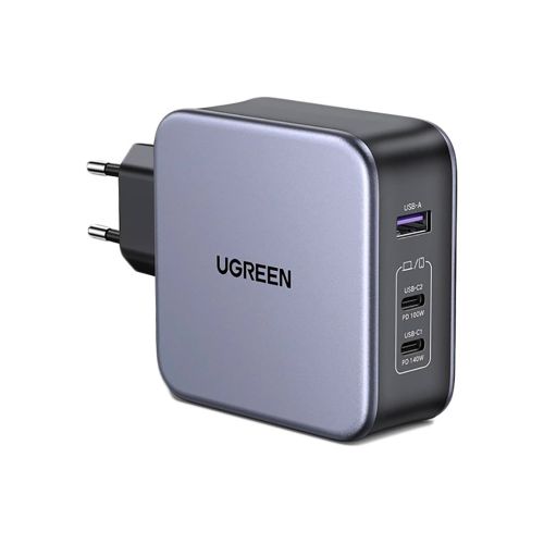 Зарядное устройство Ugreen 3xUSB 140W (2хUSB-C+USB-A) Gan CD289 with C to C Cable 1.5m (90549)