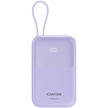 Батарея універсальна Canyon 10000mAh OnPower 101 PD/22.5W built-in cable Purple (CNS-CPB101PU)