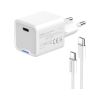 Зарядний пристрій ColorWay GaN Mini 30W PD Port PPS USB (Type-C PD + USB QC4.0) cable Type-C (CW-CHS053PDC-WT) - Зображення 3