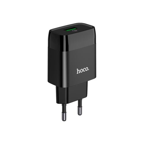 Зарядное устройство HOCO C72Q Glorious USB QC3.0 18W Black (6931474732507)