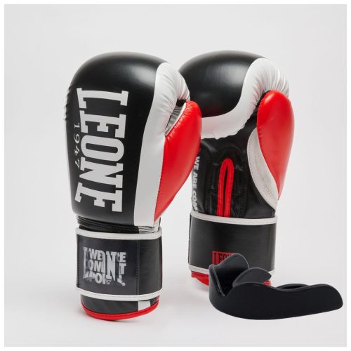 Боксерські рукавички Leone GN333 Logo WACS Black 16 унцій (GN333_Black_16oz)