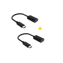 Дата кабель OTG USB 2.0 AF to USB-C 0.11m 2PCS black XoKo (XK-AC230-BK2)