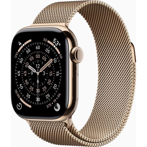 Смарт-часы Apple Watch Series 11 GPS + Cellular 42mm Gold Titanium Case with Gold Milanese Loop (MF8Y4RK/A)