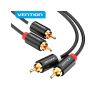 Кабель мультимедійний 2xRCA M to 2xRCA M 1.0m black Vention (VAB-R06-B100) - Зображення 1