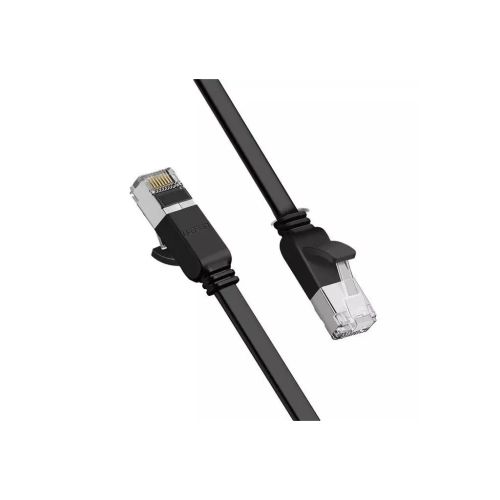 Патч-корд 2м, U/UTP Cat 6 Copper Ethernet Flat Cable NW101 Black UGREEN (50185)