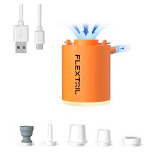Насос для надувних меблів Flextail Tiny Pump Х з функцією ліхтаря, помаранчевий (6975755964379)