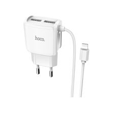 Зарядное устройство HOCO C59A Mega joy double port charger for iP White (6931474707949)