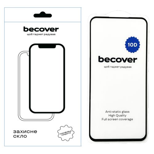 Стекло защитное BeCover Samsung Galaxy S23 FE SM-S711 10D Black (711508)