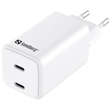 Зарядний пристрій Sandberg 2xUSB 65W (2xUSB-C) Gan III (441-56)