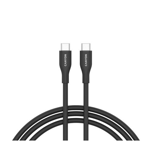 Дата кабель USB-C to USB-C 1.0m CC60SC10 60W Silicon Black Canyon (CNS-CC60SC10B)