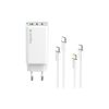 Зарядний пристрій ColorWay GaN Mini 65W PD Port PPS USB (USB-2C1A) cable Type-C&Lightning (CW-CHS058PDCL-WT) - Зображення 1