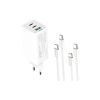 Зарядний пристрій ColorWay GaN Mini 65W PD Port PPS USB (USB-2C1A) cable Type-C&Lightning (CW-CHS058PDCL-WT) - Зображення 2