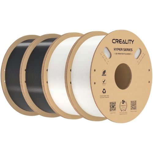 Пластик для 3D-принтера Creality Hyper PETG 1.75мм, black 2кг +white 2кг (3301030078)