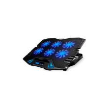 Подставка для ноутбука IceCoorel 10-17, 6*70mm 1800 RPM, 2*USB, + LCD, 365*297*30mm, Black (K8)