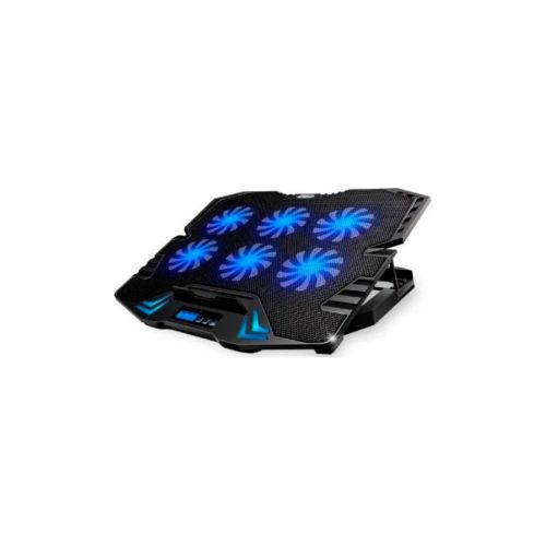 Подставка для ноутбука IceCoorel 10-17, 6*70mm 1800 RPM, 2*USB, + LCD, 365*297*30mm, Black (K8)