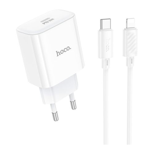 Зарядное устройство HOCO C76A Pro Majestic USB-C PD30W + cable USB-C to Lightning White (6942007616317)