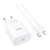 Зарядное устройство HOCO C76A Pro Majestic USB-C PD30W + cable USB-C to Lightning White (6942007616317) - Изображение 1