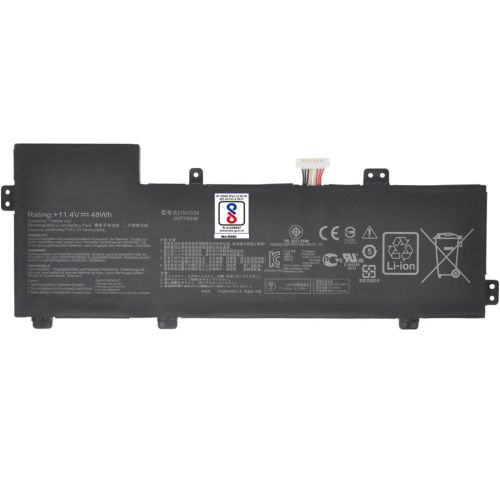 Аккумулятор для ноутбука Asus ZenBook UX510 B31N1534, 4240mAh (48Wh), 3cell, 11.4V, Li-ion AlSoft (A71091)