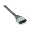 Перехідник USB-C to HDMI F 0.18m black-gray Voltronic (Type-C(M)/HDMI(F)flat18cm) - Зображення 1