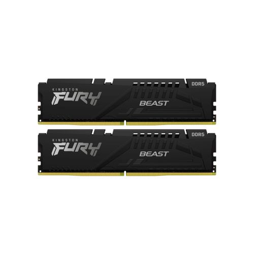 Модуль памяти для компьютера DDR5 128GB (2x64GB) 5600 MHz Beast Black Kingston Fury (ex.HyperX) (KF556C40BBK2-128)