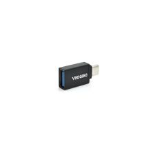 Переходник USB 3.0 AF to USB-C M OTG black VEGGIEG (OT-B)