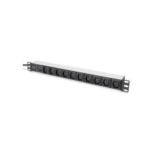 Силовий блок 19 1U w/PDU 10xC13, 10A, 250V, вилка C14 Digitus (DN-95404)