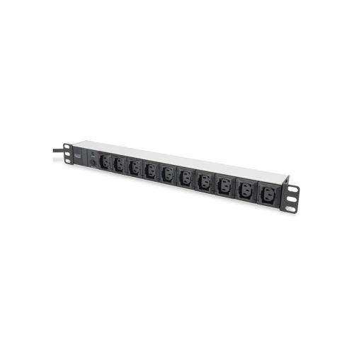 Силовий блок 19 1U w/PDU 10xC13, 10A, 250V, вилка C14 Digitus (DN-95404)