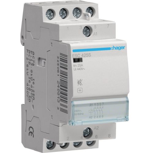 Автоматичний вимикач Hager 25 A 230V 4NO 2P (B) (ESC425S)