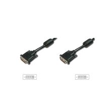 Кабель мультимедийный DVI M to DVI M 3.0m 24+1pin 2560x1600 30Hz black Digitus (AK-320101-030-S)