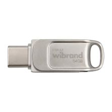 USB флеш накопитель Wibrand 64GB Bee Silver USB 3.2/Type-C (WI3.2TC/BE64TC039S)