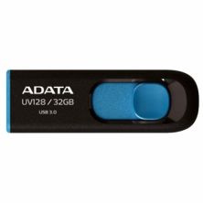 USB флеш накопитель ADATA 32Gb UV128 black-blue USB 3.0 (AUV128-32G-RBE)