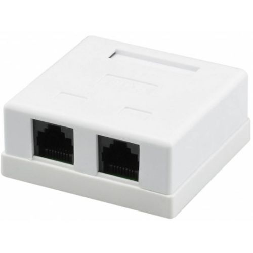 Компьютерная розетка RJ45x2 UTP, 8P8C, cat.5e Ritar (00200)