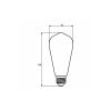 Лампочка Eurolamp ST64 7W E27 2700K (MLP-LED-ST64-07273(Amber)) - Зображення 2