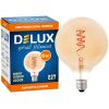 Лампочка Delux Globe G125 6Вт E27 2200К amber spiral filament (90018147) - Зображення 1