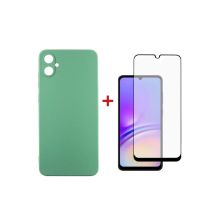 Чехол для мобильного телефона Dengos Kit for Samsung Galaxy A05 (A055) case + glass (Mint) (DG-KM-08)