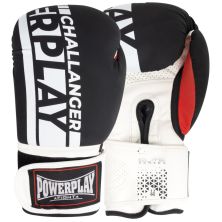 Боксерські рукавички PowerPlay 3086 Matt Challenger Чорно-Білі 16 унцій (PP_3086_16oz_Bl/White)