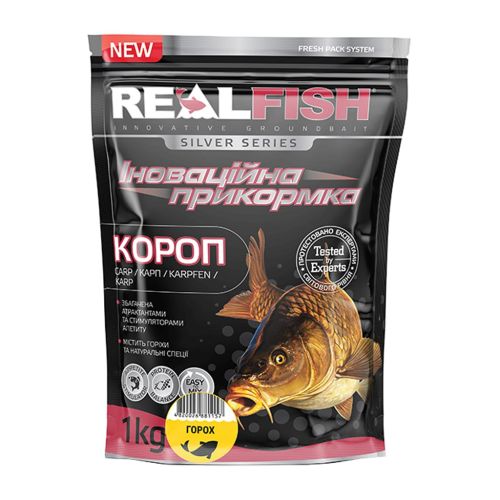 Прикормка Real Fish_ТОВ Silver Series Короп Горох 1kg (809.00.24)