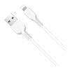 Дата кабель USB 2.0 AM to Lightning 1.0m 2.4A PVC X13 white HOCO (6957531061151) - Изображение 1