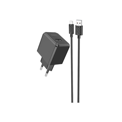 Зарядное устройство HOCO CS11A Ocean USB + cable USB to Micro 5P 10.5W Black (6942007603584)