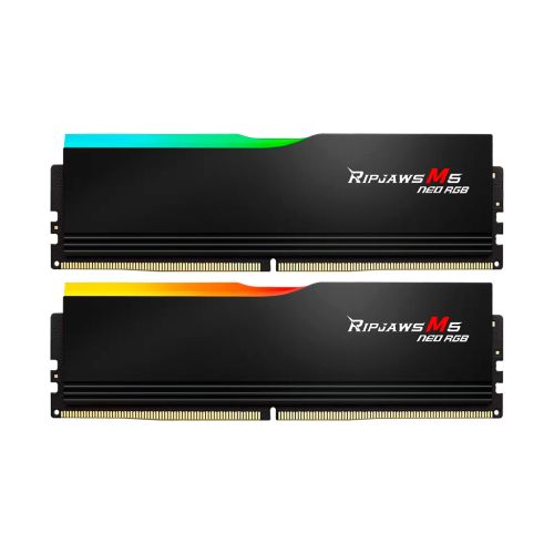 Модуль памяти для компьютера DDR5 64GB (2x32GB) 6000 MHz Ripjaws M5 Neo RGB Matte Black G.Skill (F5-6000J3636F32GX2-RM5NRK)
