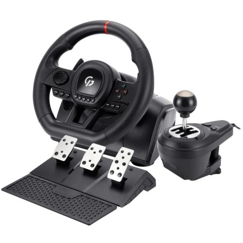 Кермо GamePro RW038PM з педалями та коробкою передач PC/XBOX360/XBOXONE/SWITCH/PS3/PS4 (RW038PM)