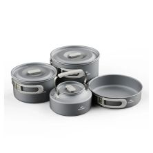 Набір туристичного посуду Naturehike CNK2450CF010, алюміній 2 каструлі, чайник, сковорідка (6976507663281)