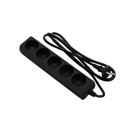 Сетевой удлинитель 2E 5XCEE7/17, 1.5м, black (2E-U0510M1.5BK_Gift)