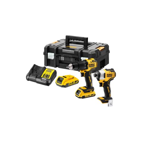 Набір електроіструментів DeWALT 2 од. 18 В XR Li-lon, вага 5.9 кг, кейс TSTAK, 2 АКБ та ЗП (DCK2062D2T)