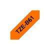 Лента для принтера этикеток UKRMARK B-Fc-TB61P-BK/OR, аналог TZeB61, флуорисцентна, 36мм х 8м, black on orange (CTZB61) - Изображение 2