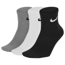 Носки Nike U NK EVERYDAY LTWT ANKLE 3PR SX7677-901 34-38 3 пари Чорний/Білий/Сірий (888407239182)