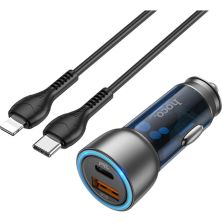 Зарядний пристрій HOCO NZ8 charger set (C to iP) USB-A/Type-C Blue (6931474782748)